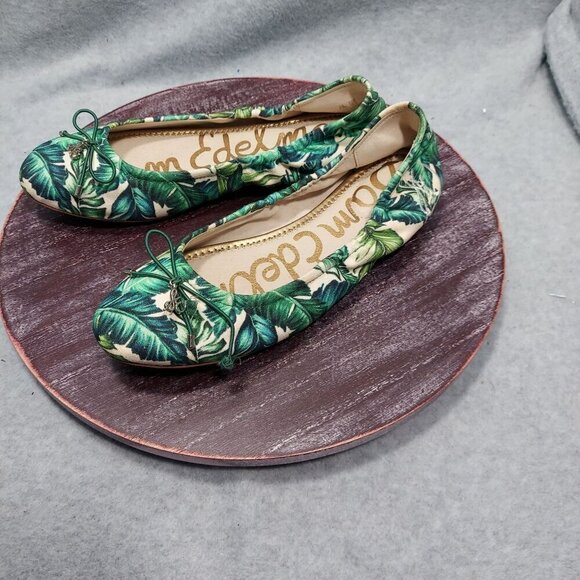 Sam Edelman Womens Green Leaf Ballet Flats - Picture 6 of 9